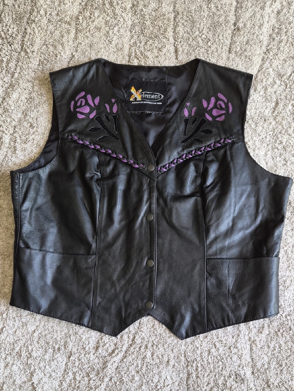 Xelement Leather Vest Women's Size XXL